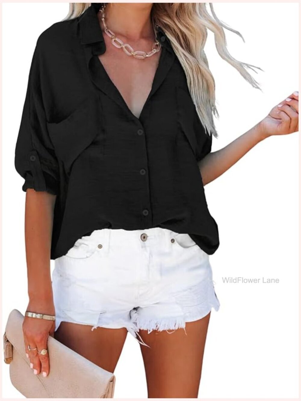 Beach Cover Up Long Sleeve Button Down Blouse Sheer Linen